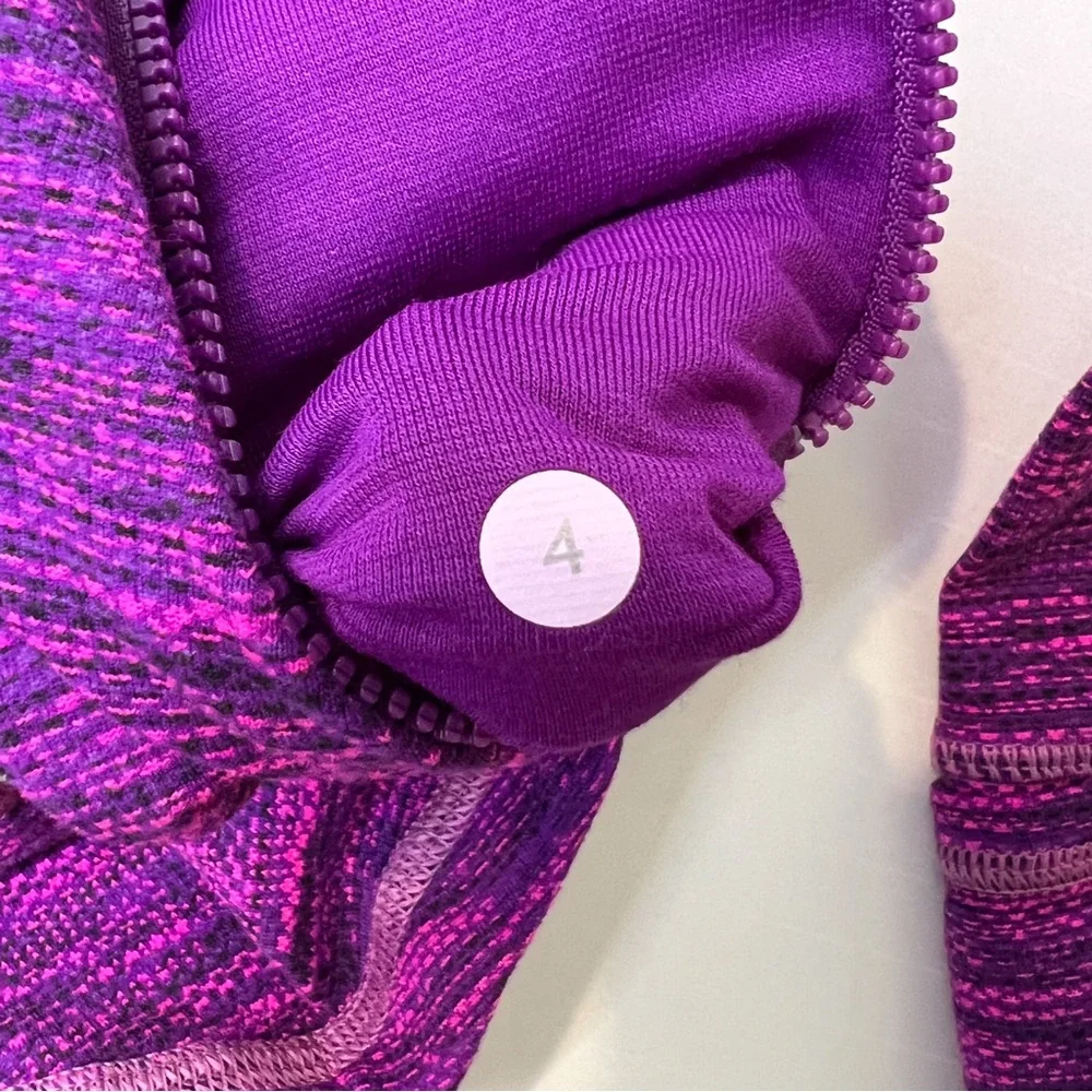 Lululemon Hustle in Your Bustle Jacket Violet Raspberry Space Dye size 4